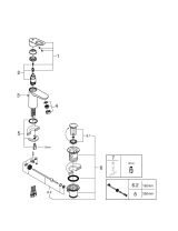 Смеситель для раковины GROHE BauLoop с донным клапаном, хром (23335000)