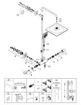 Душевая система GROHE Rainshower SmartActive 310 Cube с термостатом для душа, суперсталь (26837DC0)