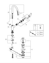 Смеситель для раковины GROHE Start QuickFix с донным клапаном, хром (23554001)