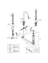 Смеситель для раковины GROHE Atrio двухвентильный на 3 отверстия, хром (20008003)