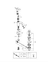 Смеситель для раковины GROHE Start Edge QuickFix с донным клапаном, S-Size, хром (24196001)