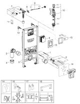 Комплект инсталляции для унитаза, GROHE Rapid SLX 3 в 1, с панелью смыва Skate Cosmopolitan S, хром (39603000)