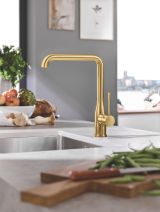 Смеситель для кухни GROHE Essence с поворотным изливом, холодный рассвет матовый (30269GN0)