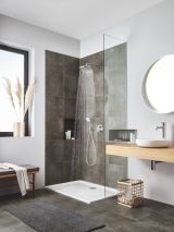 Верхний душ GROHE Tempesta 250, 9,5 л/мин, 1 режим, 380 мм, хром/белый (26668000)