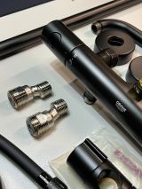 Душевая система GROHE Tempesta System 250 с термостатом для душа, матовый чёрный (266702431/U), уцененный товар