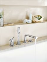 Смеситель для ванны GROHE Essence на 4 отверстия, на край ванны, хром (19578001)
