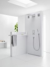 Верхний душ hansgrohe Raindance Rainfall 180 2jet с настенным креплением скрытого монтажа 28433400, белый/хром