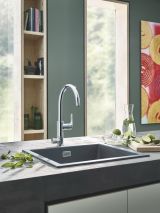 Смеситель для кухонной мойки GROHE Blue Pure Eurosmart с функцией фильтрации, с фильтром в комплекте, хром (30383000)