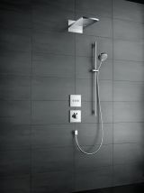 Верхний душ hansgrohe Raindance Rainfall 180 2jet с настенным креплением скрытого монтажа 28433400, белый/хром