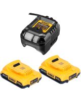 Набор DEWALT DCB1102D2: 2 АКБ DCB183, Li-Ion, 18 В, 2 Ач и зарядное устройство DCB1102, 12/18 В, 2 A (DCB1102D2-QW)