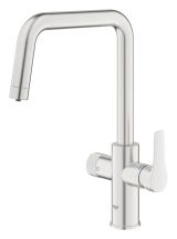Смеситель для кухонной мойки GROHE Blue Pure Eurosmart с функцией фильтрации, без фильтра в комплекте, суперсталь (30583DC0)