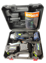 Аккумуляторная бесщеточная углошлифовальная машина AYGER, 125 мм, 8500 об/мин, 18 В, с 2 АКБ 4 Ач и ЗУ, AG18BL4