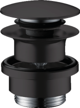 Донный клапан для раковины и биде hansgrohe Push-Open 50100670, матовый черный