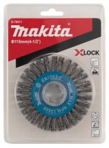 Щетка проволочная дисковая Makita X-lock (d115 мм, толщина проволоки 0, 5 мм, тонкие пучки, металл), D-73411