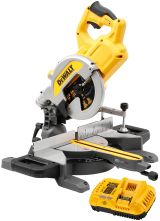 Аккумуляторная торцовочная пила DEWALT DCS777X1, 54 В, 216 мм, 6300 об/мин, с АКБ 3 Ач и ЗУ (DCS777X1N-XJ)
