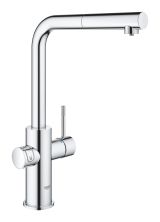 Смеситель для кухонной мойки GROHE Blue Home с системой фильтрации, охлаждения и газирования воды, Wi-Fi, хром (31539000)