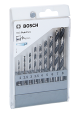 Набор сверл по металлу Bosch HSS PointTeQ 2607002826, 9 шт.