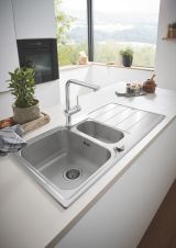 Мойка GROHE K500 с корзинчатым вентилем, нержавеющая сталь (31572SD1)