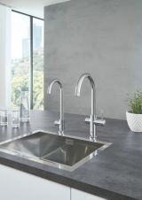 Комплект для кухни GROHE Red Duo с C-образным смесителем, бойлером L-Size и фильтром, хром (30079001)