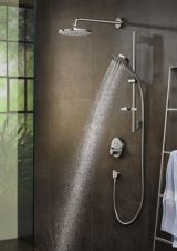 Душевой гарнитур hansgrohe Raindance Select S 120 3jet PowderRain со штангой 90 см и мыльницей 27667000, хром