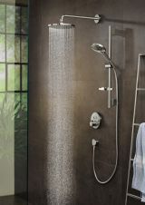Внешняя часть термостата для душа hansgrohe ShowerSelect S скрытого монтажа на 2 потребителя 15743000, хром
