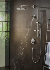Внешняя часть термостата для душа hansgrohe ShowerSelect S скрытого монтажа на 2 потребителя 15743000, хром