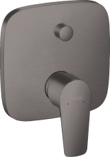 Внешняя часть смесителя для ванны hansgrohe Talis E скрытого монтажа, со встроенной защитной комбинацией 71474340, шлифованный черный хром