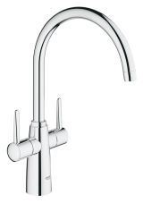 Смеситель для кухонной мойки GROHE Ambi двухвентильный, высокий излив, хром (30189000)