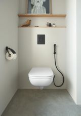 Держатель для туалетной бумаги GROHE Essentials с крышкой, матовый черный (1024652430)