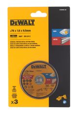 Отрезной диск DEWALT, по металлу, 76x10 мм, 3 шт., DT20592