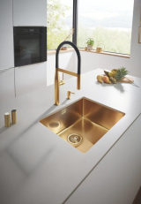 Мойка GROHE K700U Cube с одной чашей, 500 x 400 мм, холодный рассвет матовый (31574GN0)