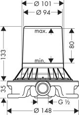 Встраиваемая часть напольного смесителя для ванны AXOR 10452180