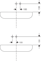 Внешняя часть смесителя для раковины hansgrohe Metris скрытого монтажа, настенный 31086000, хром