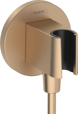 Шланговое подключение hansgrohe FixFit Porter S с держателем для душа 26888140, шлифованная бронза