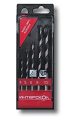 Набор сверл ИНТЕРСКОЛ по бетону, 4/5/6/8/10 мм, 5 шт. (2039300400000)