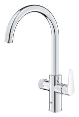 Смеситель для кухонной мойки GROHE Blue Pure BauCurve с функцией фильтрации, без фильтра в комплекте, хром (30580000)