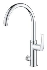 Смеситель для кухонной мойки GROHE Blue Pure Eurosmart с функцией фильтрации, с фильтром в комплекте, хром (119708)