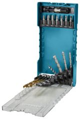 Набор сверл и бит Makita 17 шт. (биты 25 мм 7 шт. битодержатель, дерево/металл/бетон -5, 6, 8 мм), D-74887