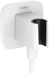 Шланговое подключение hansgrohe FixFit Porter Q с держателем для душа 26887700, матовый белый