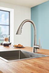 Мойка GROHE K700 60-S 55/45 1.0, нержавеющая сталь (31726SD0)