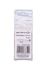 Бита ИНТЕРСКОЛ PH2, 50 мм хвостовик 1/4", 5 шт. (25202.050)