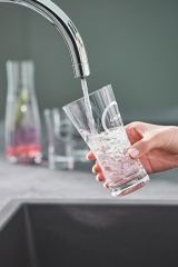 Смеситель для кухонной мойки GROHE Blue Pure Eurosmart с функцией фильтрации, с фильтром в комплекте, хром (30386000)