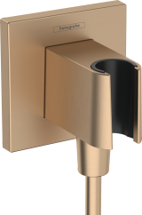 Шланговое подключение hansgrohe FixFit Porter E с держателем для душа 26889140, шлифованная бронза
