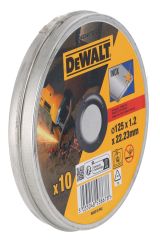 Диск отрезной DEWALT DT42340TZ, по металлу, 125х22.23х1.2 мм, 10 шт. (DT42340TZ-QZ)