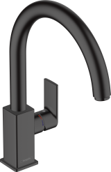 Смеситель для кухонной мойки hansgrohe Vernis Shape M35 260, с поворотным изливом 71871670, матовый черный