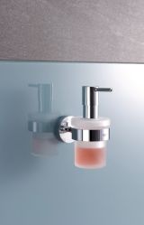 Дозатор жидкого мыла GROHE Essentials с держателем, хром (40448001)