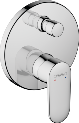 Внешняя часть смесителя для ванны hansgrohe Vernis Blend скрытого монтажа, со встроенной защитной комбинацией EN1717 71467000, хром