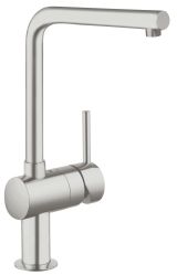 Смеситель для кухни GROHE Minta с поворотным L-изливом, суперсталь (31375DC0)