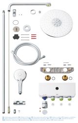 Душевая система GROHE Euphoria SmartControl System 310 Duo с термостатом для душа, белая луна (26507LS0)
