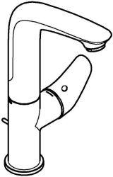 Смеситель для раковины GROHE Eurostyle с донным клапаном, белая луна (23718LS3)